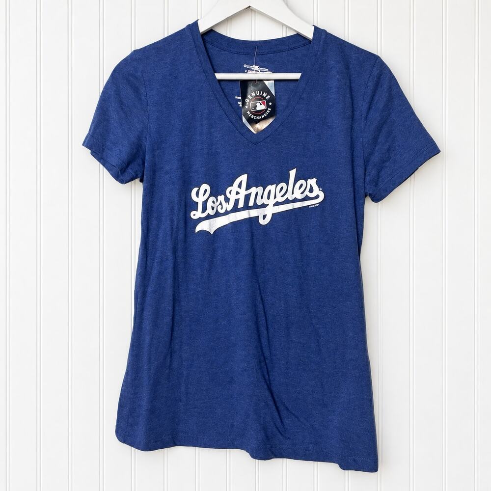 Genuine Merchandise Los Angeles Womens V Neckline Short Sleeve Tee Small
